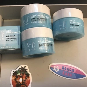 e.l.f. PELLE Sacra Idratazione! Crema Occhi Crema Viso E 2 Trucchi Melt Set da Viaggio - Foto 1 di 4