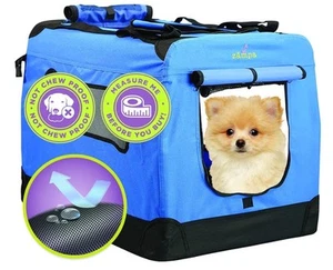 XS Cajón Portátil para Mascotas para Viajes, Hogar y Exterior Plegable Estuche de Transporte para Perros Azul - Imagen 1 de 5