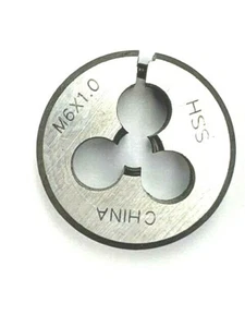 M6 X 1.0 X 1" OD HIGH SPEED STEEL ROUND ADJUSTABLE DIE  - Picture 1 of 5