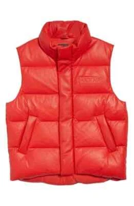 Mackage Men's Kellan 800 Fill Power Down Puffer Vest In Red SZ 40 #SJ1039 - Picture 1 of 14