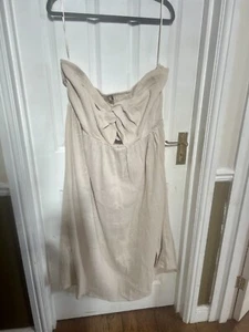 BNWT Next 100% Cotton Strapless Bandeau Cut-Out Midi Dress Size 22 RRP £39 - Picture 1 of 2