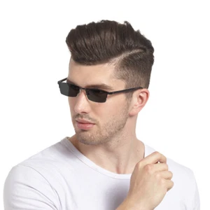 Men's Half Rim Metal Photochromic Grey Eyeglasses Spectacles Outdoor Sunglasses - Picture 1 of 7