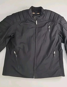 Power Trip Mens Size L Motorcycle Moto Jacket Padded Armor + Liner Black EUC - Picture 1 of 14