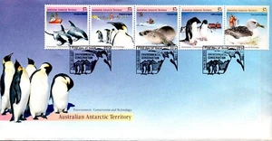 Ballenas Antárticas y Delfines 1995 45c x 3 y $1 (sin dirección) - Imagen 1 de 1