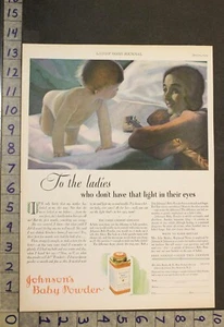 1929 JOHNSON BABY POWDER HEALTH BEAUTY DRUGSTORE NURSE MEDCIAL BENTLEY AD [[SKU] - Picture 1 of 1