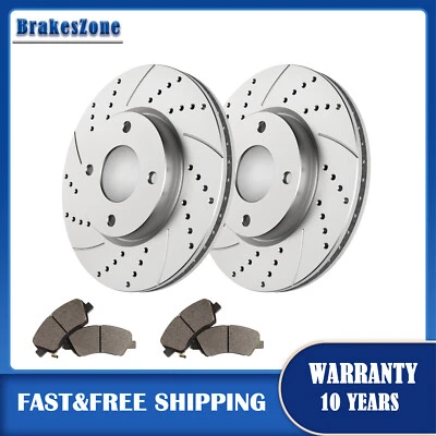 ​Front Brake Rotors Pads fit for Nissan Cube Sentra Versa Drilled Slotted Brakes - Imagem 1 de 4