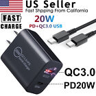 20W USB C Fast Quick Charge QC 3.0 P+PD Power Adapter Wall Charger For Samsung