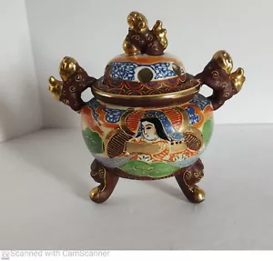 Bruciatore di incenso Satsuma giapponese vintage - Foto 1 di 6