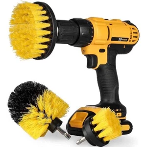 Drill Brush Kit for Carpet, Car Detailing, Bathroom Surface, Upholstery, Grout - Picture 1 of 7