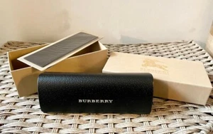 AUTHENTIC BURBERRY EYEGLASSES SUNGLASSES OPTICAL BLACK HARD CASE - Picture 1 of 3