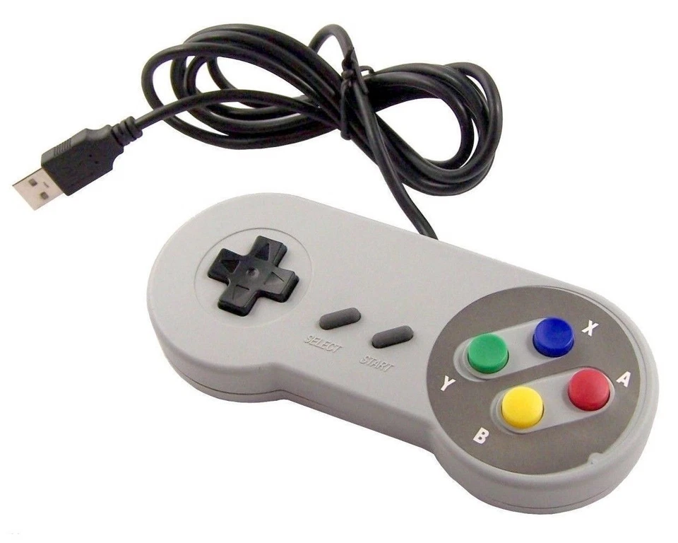 MANETTE USB POUR PC retro  SUPER NINTENDO, SNES NEUVE - Photo 1/1