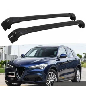 Lockable Roof Rail Rack Cross Bar Crossbar Fits for Alfa-Romeo Stelvio 2017-2024 - Picture 1 of 12