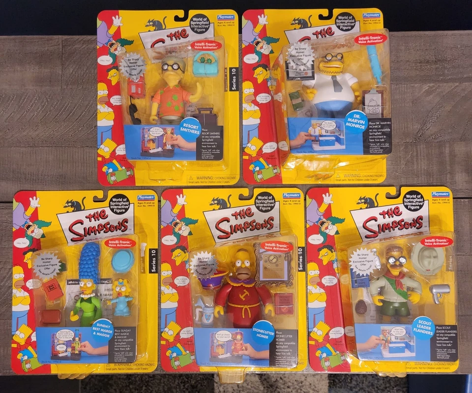 Playmates WOS Simpsons Serie 10 Lote de 5 - Flandes Homer Maggie Marvin Smithers Foto 1 de 1