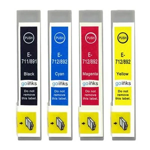 4 Tintenpatronen (Set) für Epson Stylus D92 DX6000 DX9400F SX110 SX400 SX610FW - Bild 1 von 7