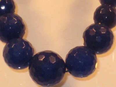 SCHMUCKKETTE 6-14mm SAPHIR facettiert (!) / blau Collier Halskette Edelstein neu - Bild 1 von 4