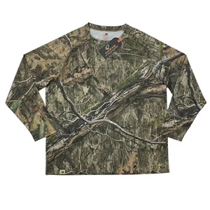 Mossy Oak Shirt Mens XL Camo Tibbee Flex Long Sleeve Stretch Lightweight Hunting - Picture 1 of 11