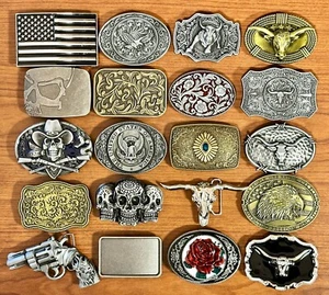 WESTERN COWBOY COWGIRL RODEO BELT BUCKLES FOR STRAPS 1-1/2" - Picture 1 of 78