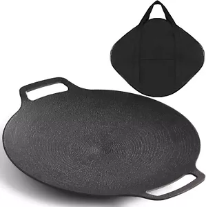 Korean Grill Pan with Nonstick 6-Layer Coating, 13" Round BBQ Griddle with Ba... - Picture 1 of 7