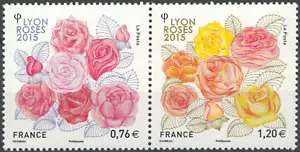 Timbre - FRANCE - Congrès des Roses - LYON - YT4957 4958 - Neuf ** - 2015 - Imagen 1 de 1