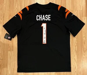 Ja’marr Chase Signed Autographed Cincinnati Bengals Nike Jersey Beckett - Picture 1 of 6