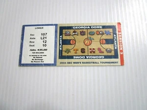 2004 SEC Conference Basketball Ticket Stub Session 3 Georgia Dome  in Atlanta GA - Picture 1 of 2