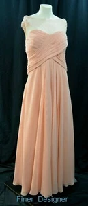 Morilee Madeline Gardner women’s dress Bridesmaid Prom gown chiffon illusion  22 - Picture 1 of 7