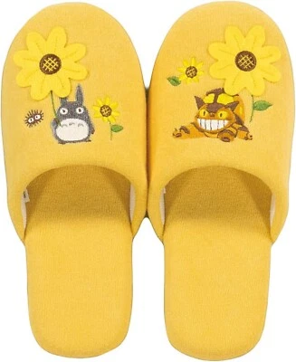 My Neighbor Totoro Slipper (Flower Bus Stop) Yellow Cat Bus Studio Ghibli New - Image 1 of 4