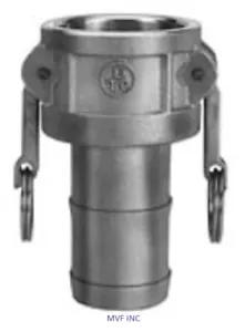 1/2" Type C Camlock Female Coupler x Hose Barb 304 Stainless Hose C050SS304 - Picture 1 of 3