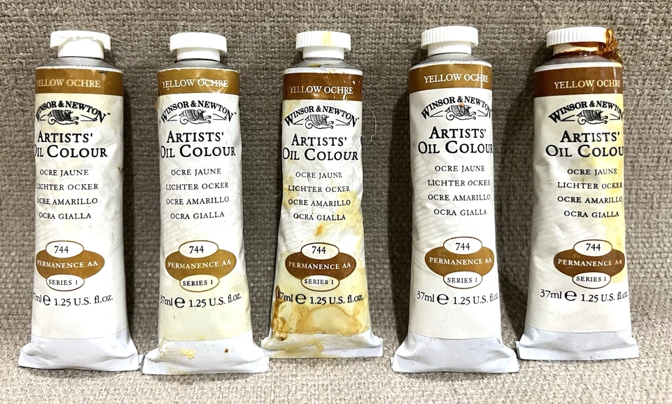 Winsor & Newton Artists' Oil Colour #744 Series 1 - YELLOW OCHRE - Set of 5 - Image 1 of 4
