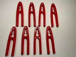 Red Seafood Cracker Tool Kitchen Gadgets Lobster Claw Crab Legs Lot Of 8 - Picture 1 of 12