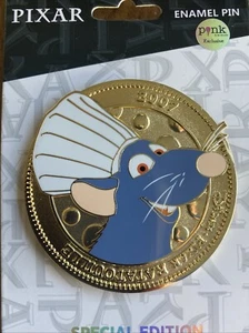 Disney PALM Gold Coin LE 300 Pin Chef Remy Ratatouille Pink A La Mode - Picture 1 of 4