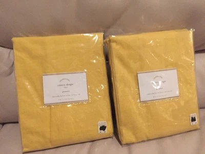 2 Pottery Barn Emery Grommet Cotton Lining drapes Curtains panels 96" marigold - Image 1 of 4