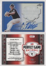 2020 Leaf Perfect Game National Showcase Metal Blue /10 Chase Petty #BA-CP1 Auto