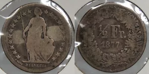 SWITZERLAND 1877 1/2 Franc #WC78317 - Picture 1 of 1
