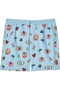 Vans Boy's Primary Print Elastic Boardshorts Blue Glow - Picture 1 of 1