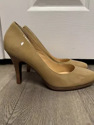 Vintage COLE HAAN G Series Saltos Esportivos Bombas Tamanho 9 Feminino Plataforma Bronzeado - Imagem 1 de 4