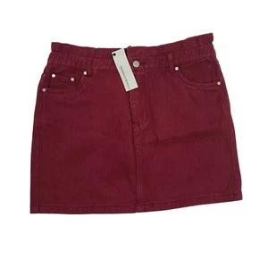 Nuevo Con Etiqueta Newbury Mini Falda Marrón Personalizada Dos Bolsillos Traseros Talla XL - Imagen 1 de 6