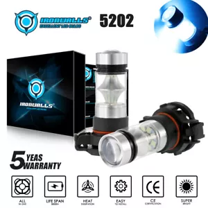 For GMC Sierra 1500 2008-2015 8000K ICE BLUE H16 5202 LED Fog Light Lamp Bulbs - Bild 1 von 10