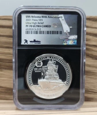 2021 UUS ARIZONA 80TH ANNIVERSARY Ultra High Relief PF 70 Ultra Cameo Coin. - Image 1 of 4