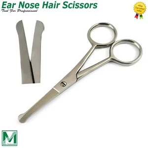 Safety Nose Vibrissa Nostril Ear Facial Hair Scissors Nose Mustache Hair Remover - Picture 1 of 2
