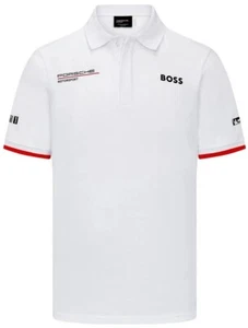AUTHENTIC PORSCHE MOTORSPORT MEN'S TEAM WHITE POLO NEW - Picture 1 of 5