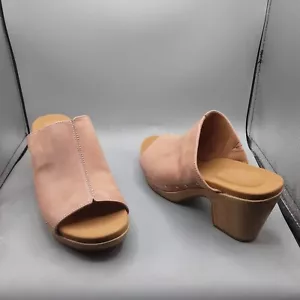 Rockport Vivianne Slide Sandals Women's 8.5M Pink Nubuck Clog A98 - Picture 1 of 11