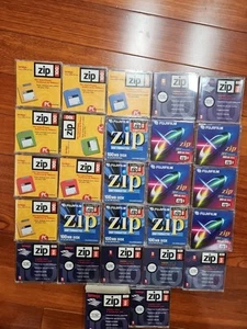 New Iomega Zip 100MB Disks - 26 Disks PC/ Mac Free Shipping - Afbeelding 1 van 1