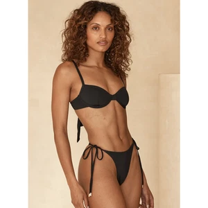 Monday Bademode Palomino hohe Taille hohes Bein seitlich gebunden Badehose Damen Gr. Small - Bild 1 von 7