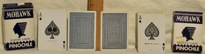 2 SELTENE VINTAGE DECKS MOHAWK PINOCHLE SPIELKARTEN CAMBRIA FINISH NR. 2244 - Bild 1 von 8