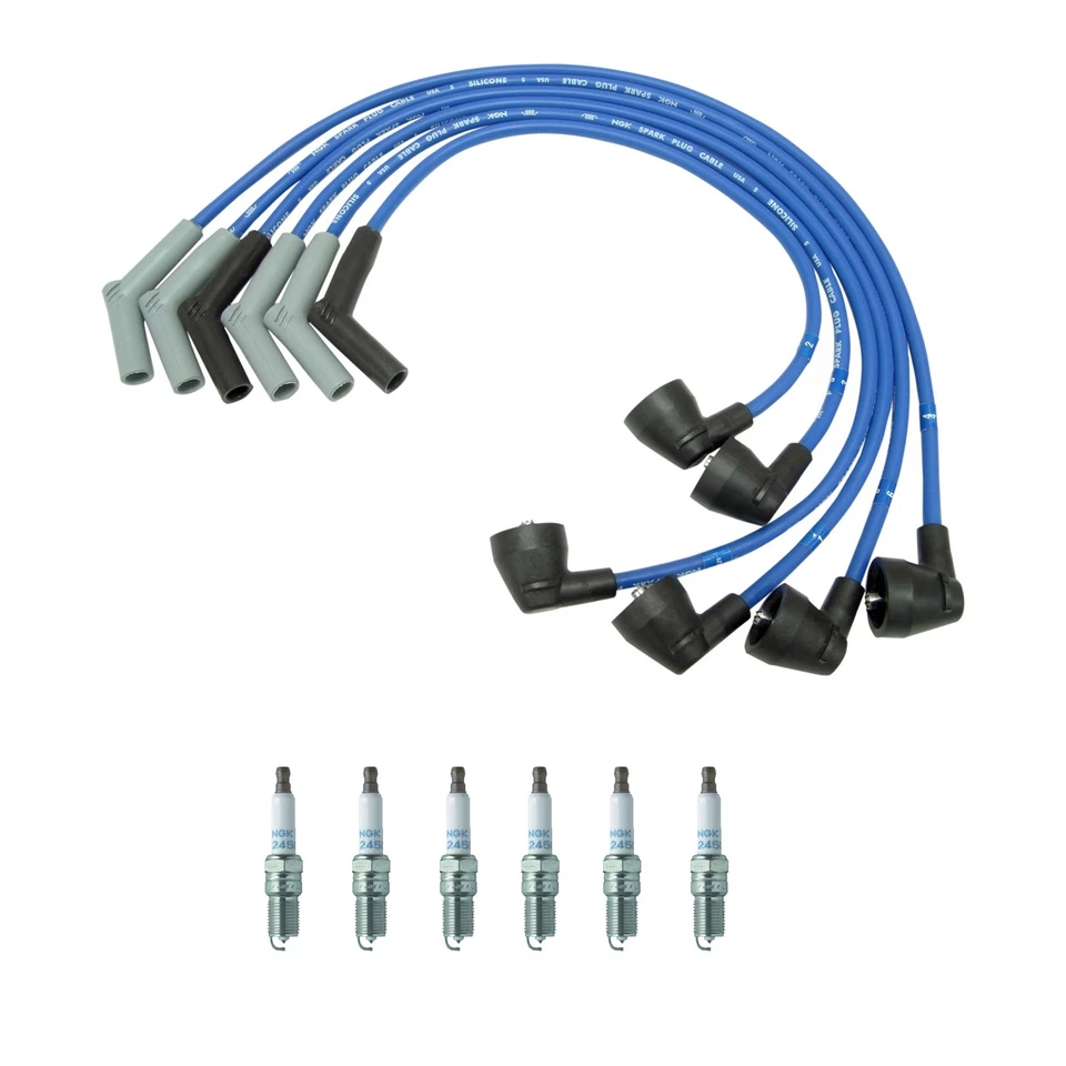 NGK Wire Set & 6 Laser Platinum SparkPlugs Kit for B3000 Ranger 3.0 V6 OHV Vin U — 第 1/1 张图片