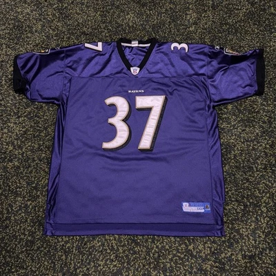 Camiseta masculina de futebol americano vintage Reebok Deion Sanders Baltimore Ravens NFL tamanho 4XL - Imagem 1 de 4