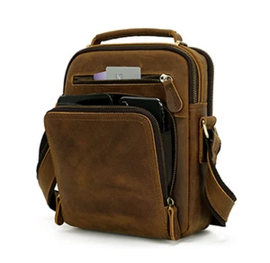 `Herren Schultertasche Umhängetasche Echt Leder Handtasche Messenger Tasche - Bild 1 von 17