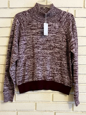 ESPLÉNDIDO Pullover Suave Cuello Simulado Para Mujer Talla Pequeña Jaspeado Púrpura NUEVO Foto 1 de 4