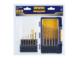 Irwin 13 Piece HSS Titanium Metal Drill Bit Set in Case 1.5mm to 7mm IW3038503 - Picture 1 of 2